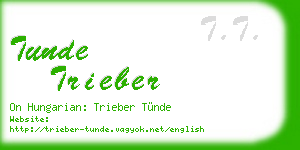tunde trieber business card